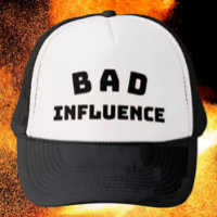 BAD Einfluss Black Typografy Trucker Hat