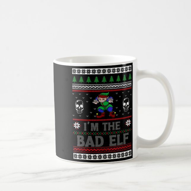 Bad Elf Ugly Christmas For Elves Lover  Kaffeetasse (Rechts)