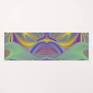 Bad Face, Abstrakte 3D-Regenbogenkunst Yogamatte