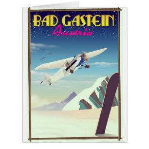 Bad Gastein Austria Snowboarding Poster