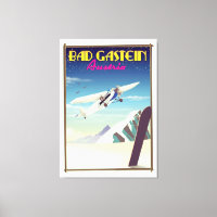 Bad Gastein Austria Snowboarding Poster