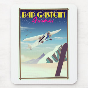 Bad Gastein Österreich Snowboarden Poster Mousepad