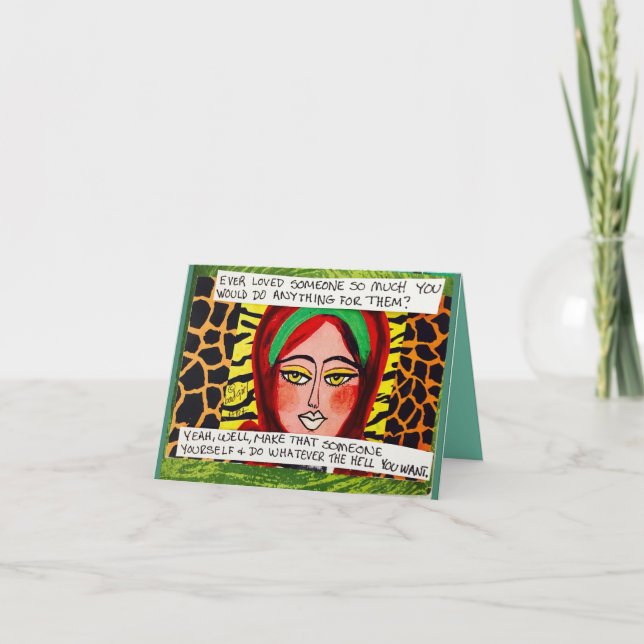 BAD GIRL ART CARTE POUR NOTES (Devant)