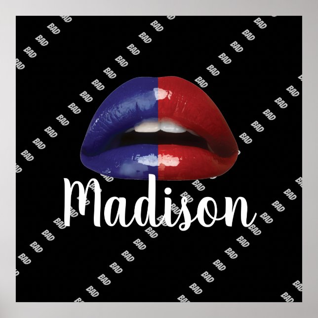 Bad Girl Makeup Lipstick Beauty Custom personalisi Poster (Vorne)