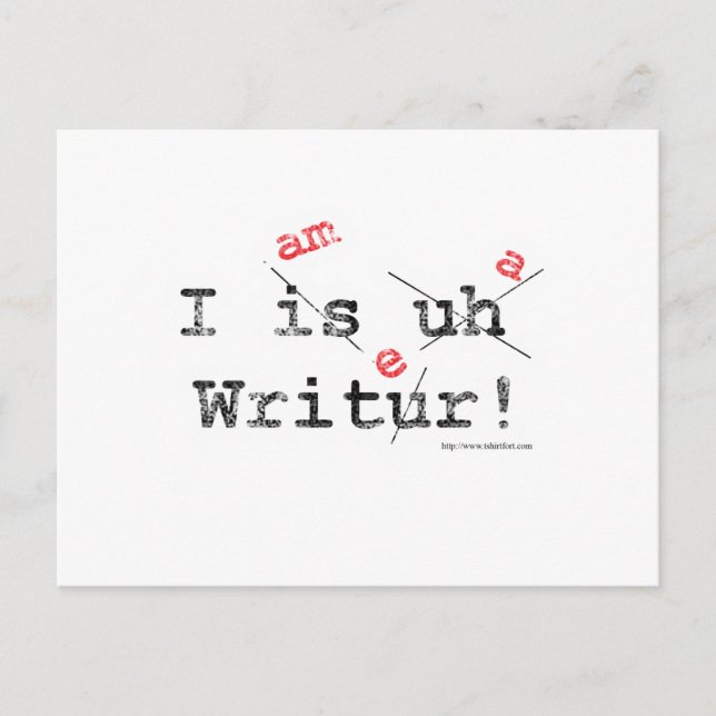 Bad Grammer Postkarte (Vorderseite)