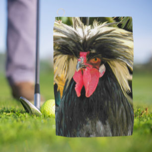 Bad Hair Chicken Foto Golfhandtuch