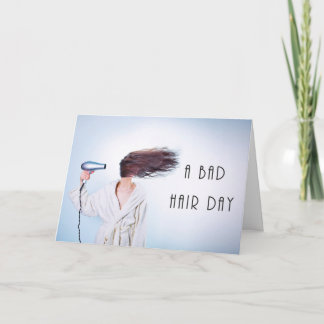 Bad Hair Day Happy Birthday Funny Friseur Karte