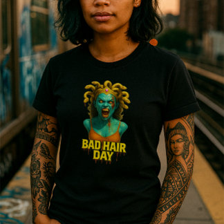 Bad Hair Day | Medusa Edition | Mythos Monster Sty Tri-Blend Shirt