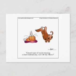 BAD HAIRBALL Postcard bis April McCallum Postkarte