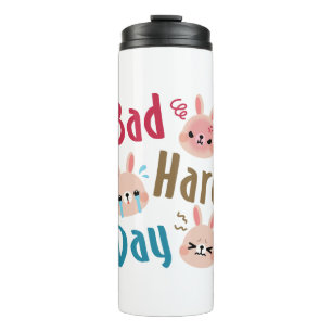 Bad Hare Day Funny Bunny Rabbit Kawaii Ostern Thermosbecher