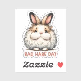 Bad Hare Day Funny Bunny Rabbit Pub Aufkleber