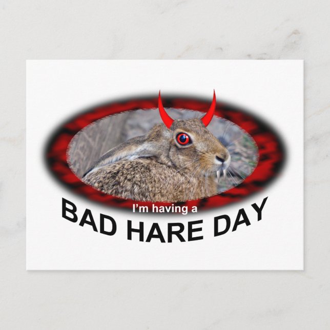 Bad Hare Day Postcard Postkarte (Vorderseite)