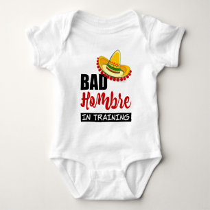 Bad Hombre in Ausbildung farbenfrohe Sombrero Baby Strampler