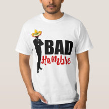 Bad Hombre Silhouette und Sombrero