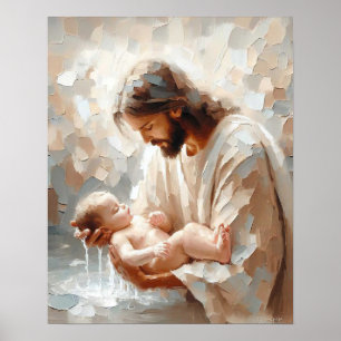 Bad in Liebe, Christliche Kunst, Kinderzimmer Kind Poster