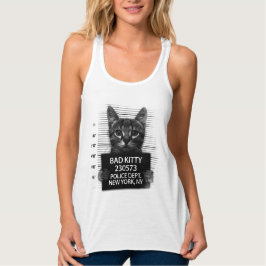 Bad Kitty Cat Police Arrest Foto Funny Tank Top