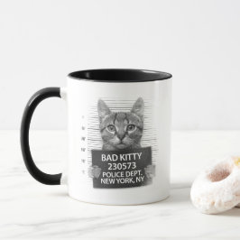 Bad Kitty Cat Police Foto Funny Coffee Tasse