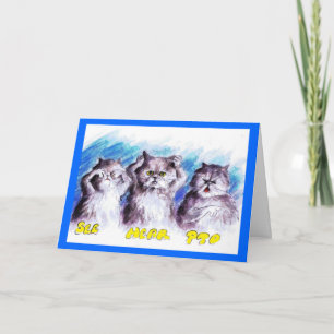 Bad Kitty Greeting Card Feiertagskarte