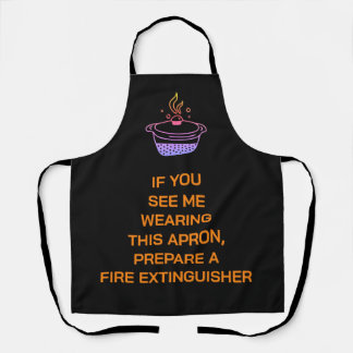 Bad kochen, einen Feuerlöscher zubereiten! Schürze