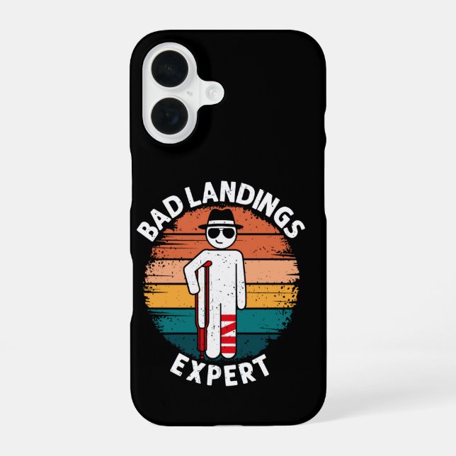 Bad Landing Expert Broken Leg Bone Injury Recovery iPhone 16 Hülle (Rückseite)