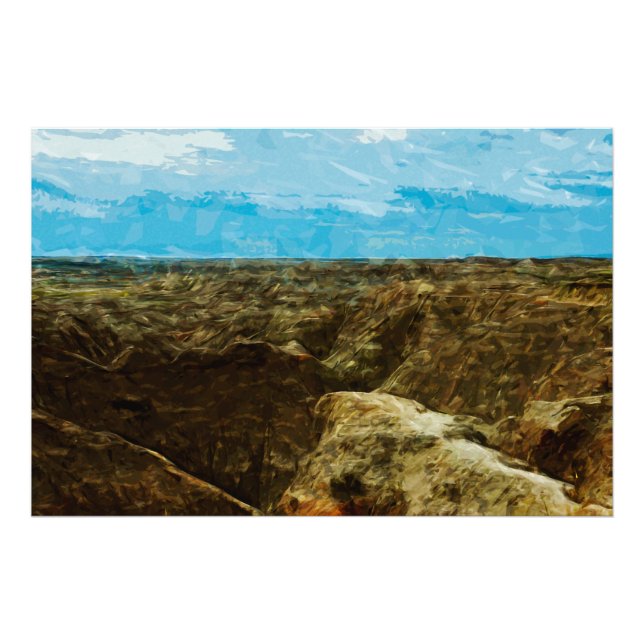 Bad Lands Nationalpark Süd Dakota Abstrakt Fotodruck (Vorne)