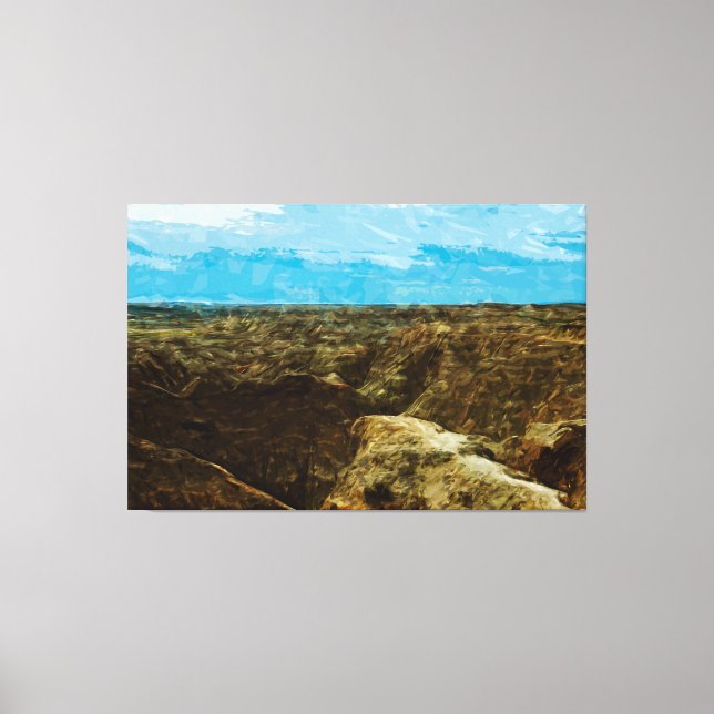 Bad Lands Nationalpark Süd Dakota Abstrakt Leinwanddruck (Vorderseite)