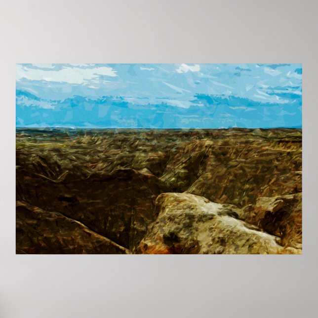Bad Lands Nationalpark Süd Dakota Abstrakt Poster (Vorne)