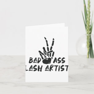 Bad Lash Artist Skelleton Hand Halloween Lash Arti Karte