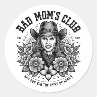 BAD MAMA CLUB RUNDER AUFKLEBER