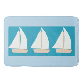 Bad-Matte mit Segelboot-Entwurf Badematte