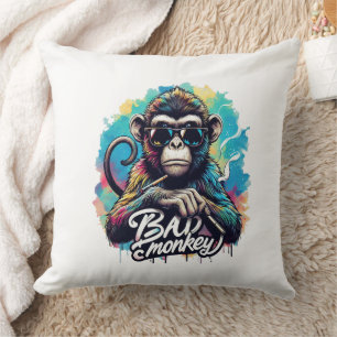 Bad Monkey Throw Kissen