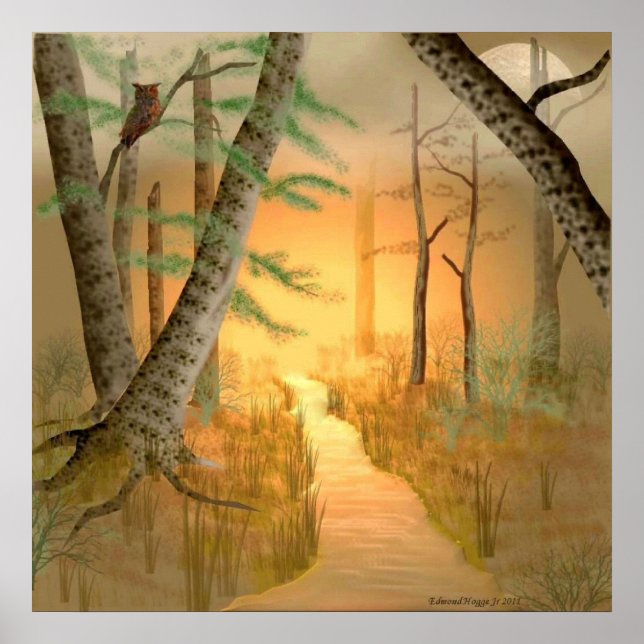 Bad Moon steigender Druck Poster (Vorne)