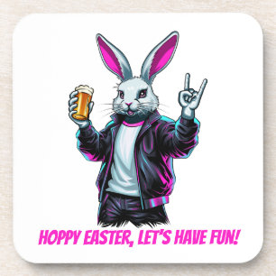 Bad Oaster Bunny! Hoppy Ostern, Lass's Have Fun! Getränkeuntersetzer