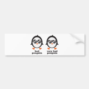 bad penguin - Pinguin Autoaufkleber