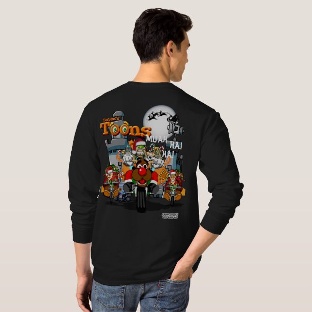 Bad Père Noël et son joyeux T-shirt Elves (Dos entier)