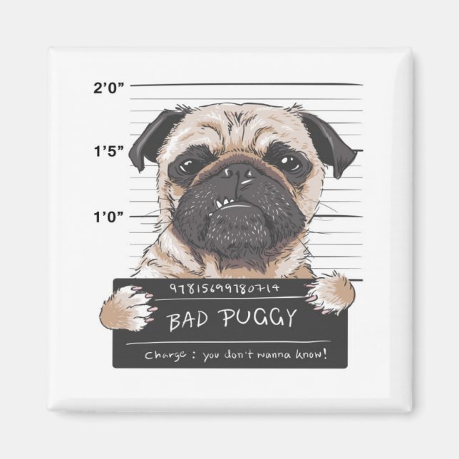 Bad Puggy Tasse Shot Magnet (Vorne)