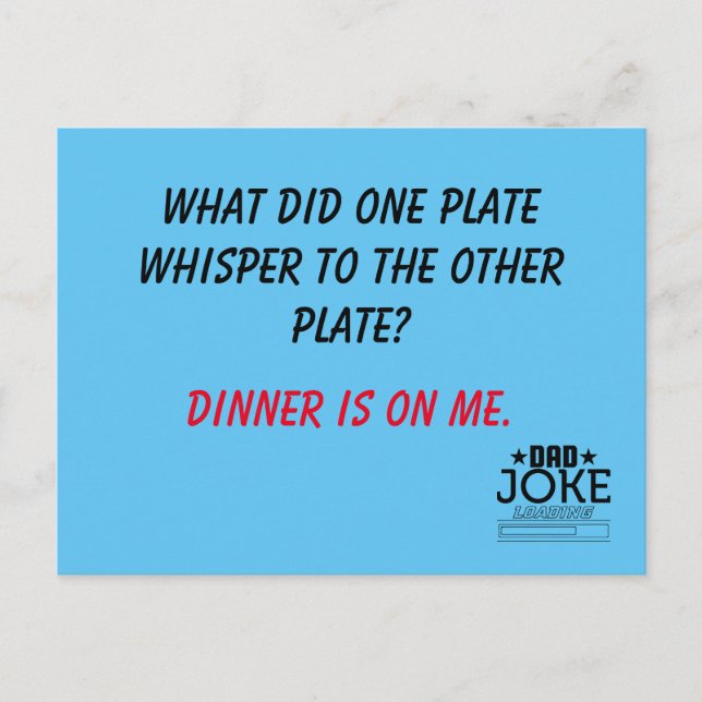 Bad Pun Vater Joke Designed Postkarte (Vorderseite)