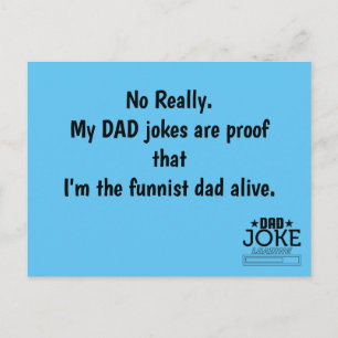 Bad Pun Vater Joke entworfen Postkarte