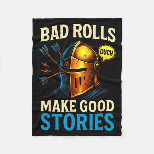 Bad Rolls Make Good Stories - Rpg Gaming Fun  Fleecedecke (Vorderseite)