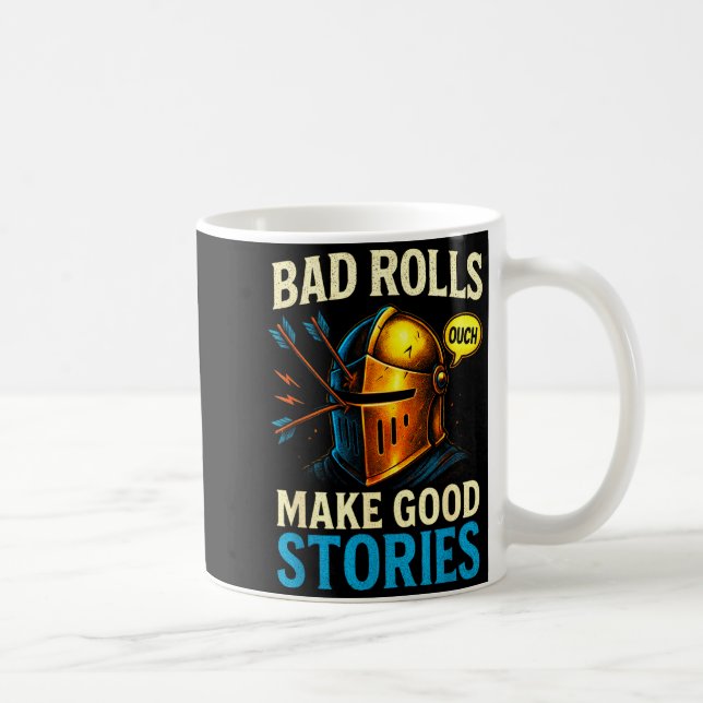 Bad Rolls Make Good Stories - Rpg Gaming Fun  Kaffeetasse (Rechts)