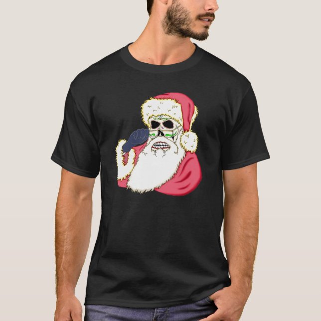 Bad Santa Skull T-Shirt (Vorderseite)