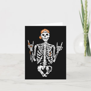 Bad Skeleton Hand Rock Sommer Halloween Skull Wome Karte