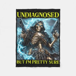 Bad Skeleton Undiagnostizierter Autismus Brainrot Fleecedecke