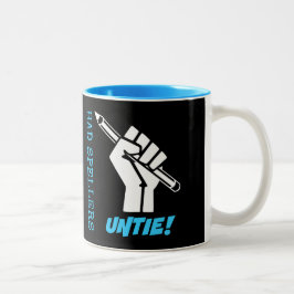 Bad Spellers Untie! Angestifteter Faustgrammar-Spa Zweifarbige Tasse