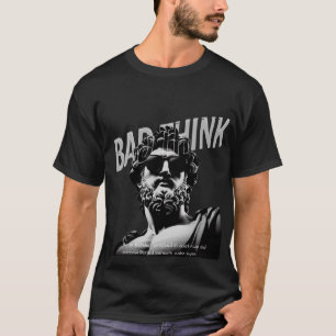Bad Thinks dunkler Kunststil T-Shirt