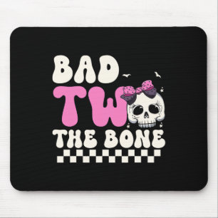 Bad Two der Knochen 2. Geburtstag Mädchen Spooky B Mousepad