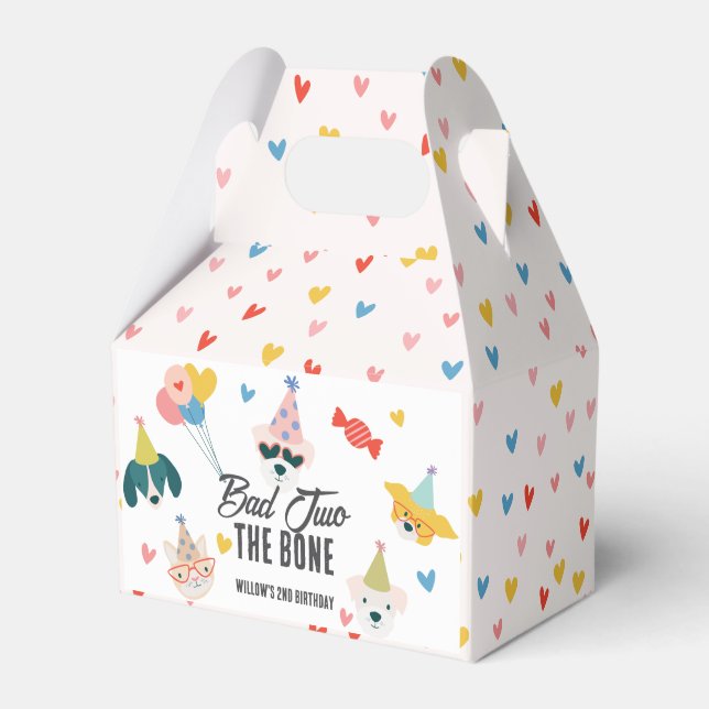 Bad Two the Bone Hunde & Cat Balloons 2. Geburtsta Geschenkschachtel (Vorderseite)