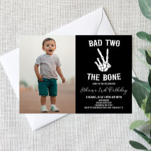 Bad Two The Bone Skeleton Photo 2nd Birthday Party