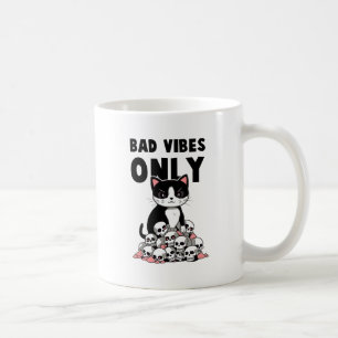 Bad Vibes only - Cat & Skulls Kaffeetasse