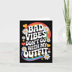 Bad Vibes passt nicht zu meinem Outfit Retro Groov Karte